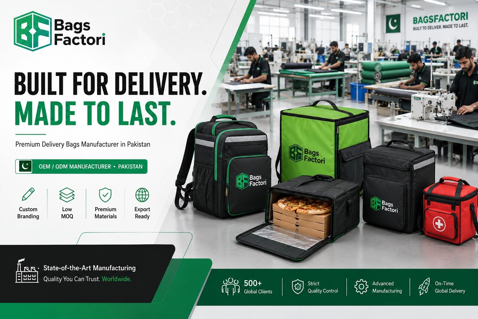Custom delivery bags, made for your brand.