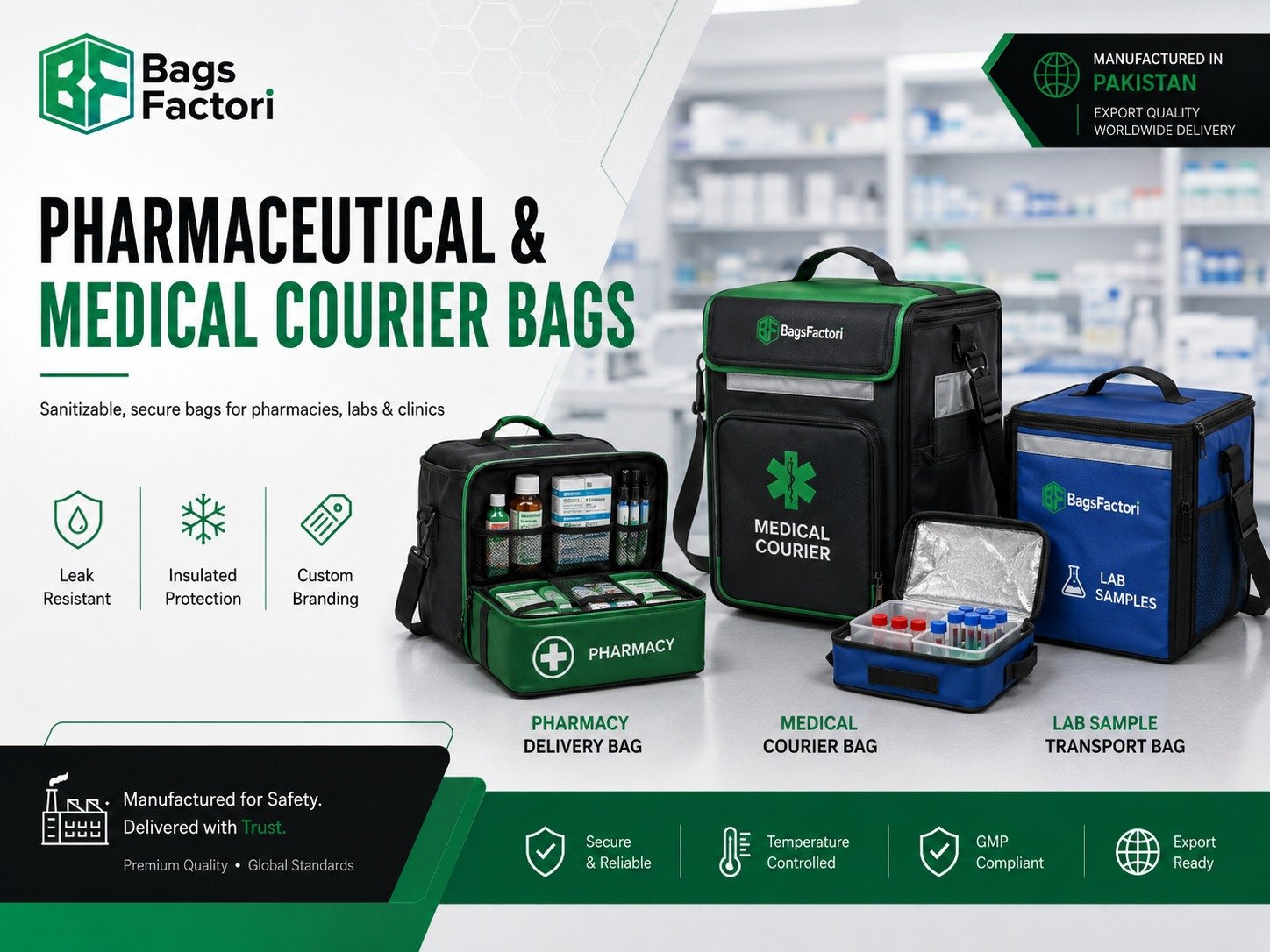 Pharmaceutical & Medical Courier Bags